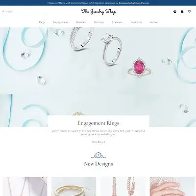 Jewelry eCommerce website design