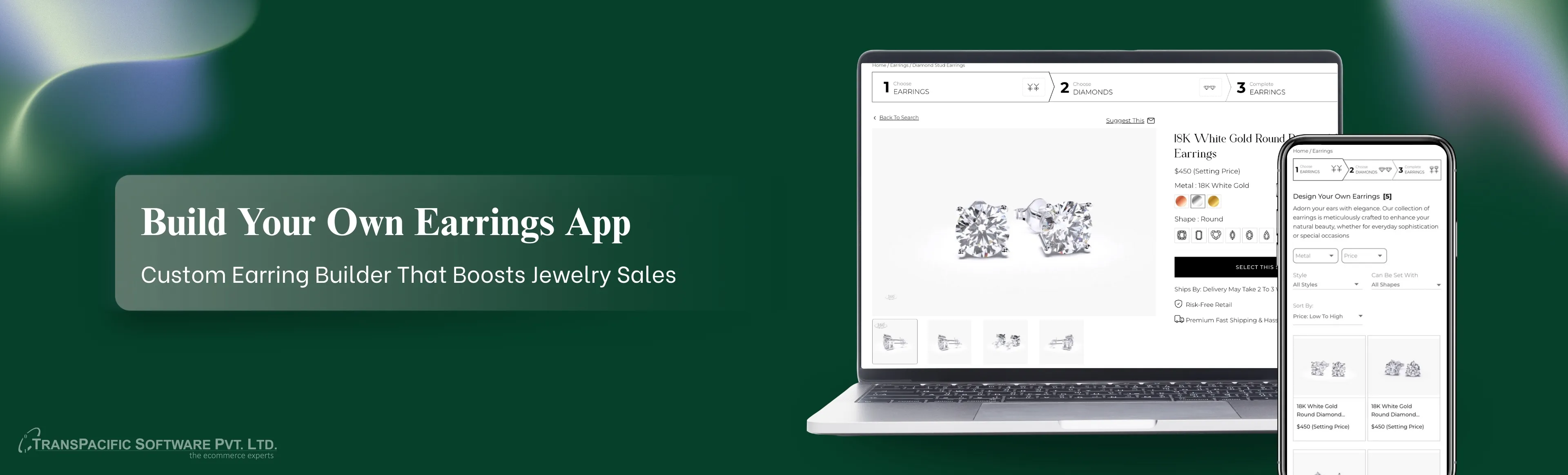 build your own earrings banner