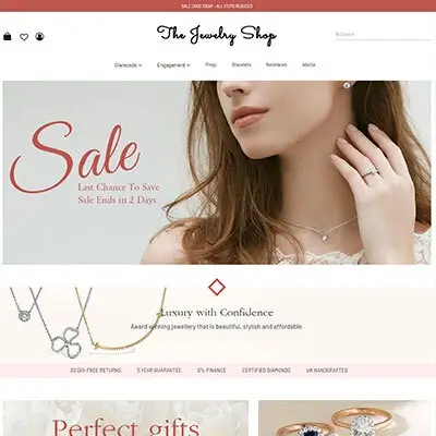 Jewelry eCommerce website