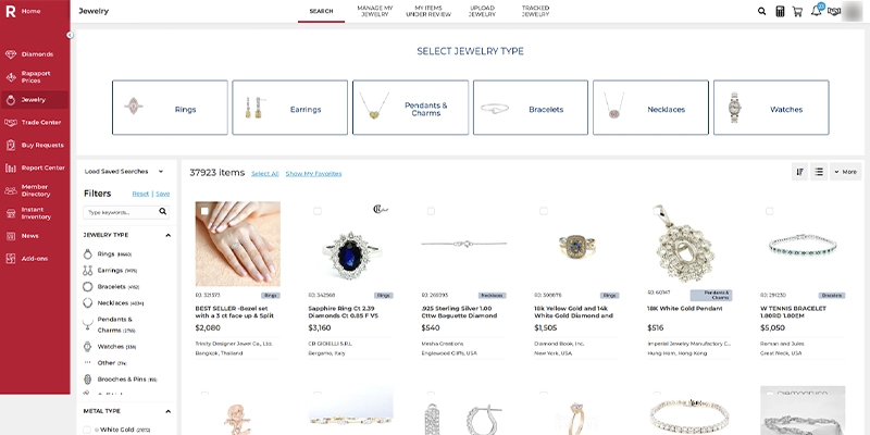 Jewelry section Jewelry section