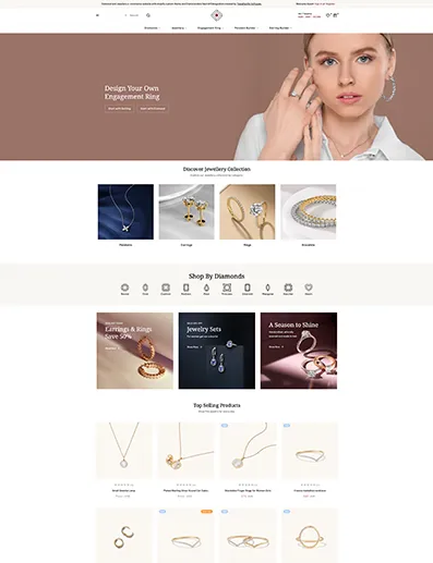 Shopify Integrated fast Diamond and Jewelry builder