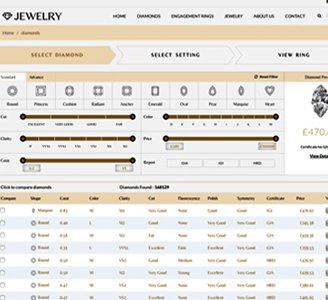 Shopify Integrated with Rapnet IDEX Diamond data