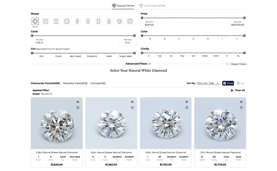 Diamond search