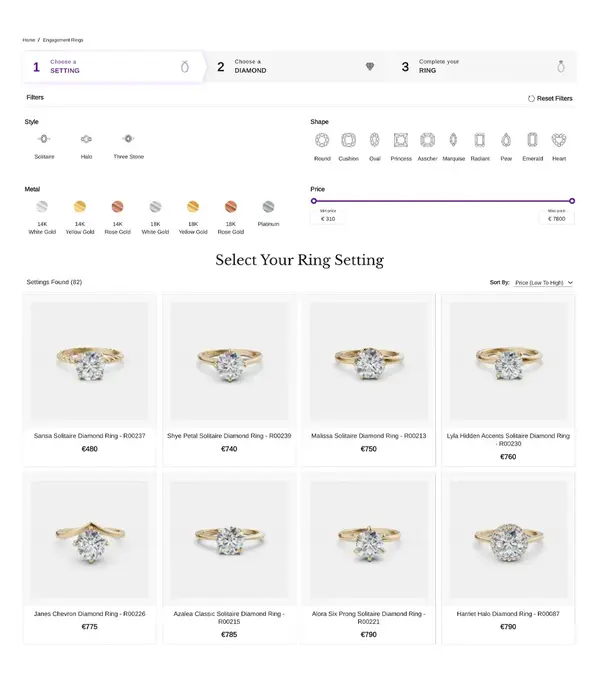 WooCommerce ring builder