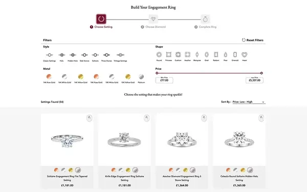 Shopify Integrated with Rapnet IDEX Diamond data
